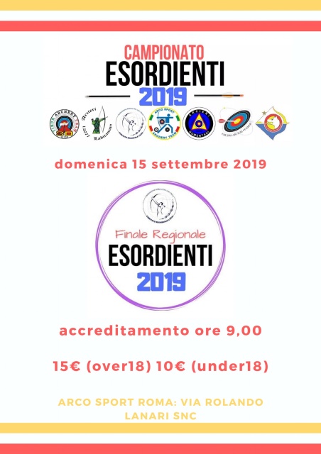 A Roma la finale del Campionato Esordienti 2019